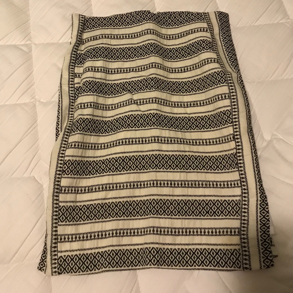 Black and white stripe pencil skirt